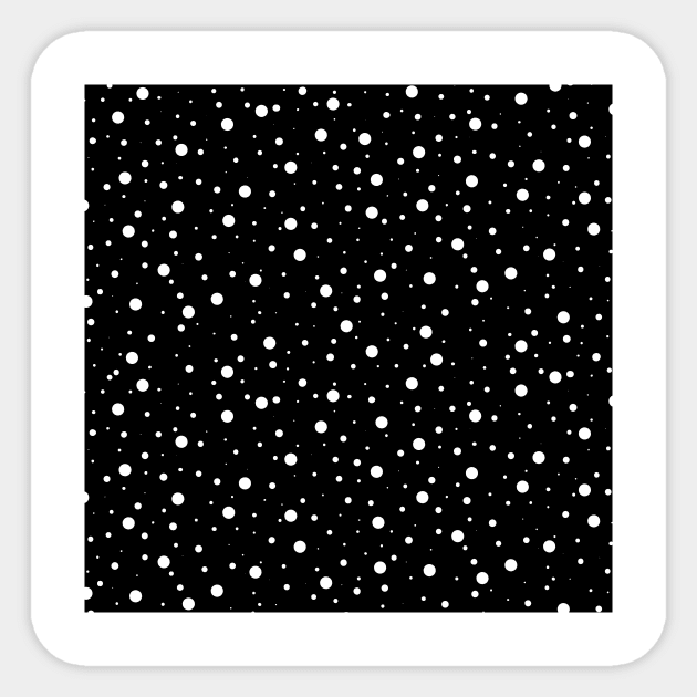 Polka Dots (white/black) Sticker by designminds1